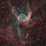 NGC2359-Thors-Helmet Ha OIII Ha=440min  OIII=520min  Scope TMB130mm  Camera Apogee U8300