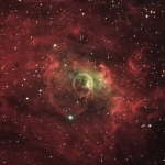 NGC7635 Bubble Nebula Ha OIII BiCilor Ha 5.5Hrs  OIII3Hrs