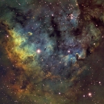 NGC7822 Sh2-171  Hubble Palette  Ha=11Hrs  OIII=5Hrs  SII=5Hrs