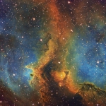 IC1848 Soul Nebula Center  Ha OIII SII Tri Color Image  Ha 9.3 hrs  OIII 4.6hrs  SII 6.3hrs  Total Image Time 20.2hrs   