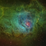 M8 Lagoon Nebula Hubble color palette  Ha 200min  OIII 100min  SII 100min  