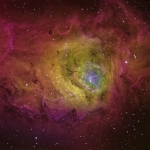 M8 Lagoon Nebula CFHT color palette  Ha 200min  OIII 100min  SII 100min