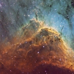 CROP NGC5070 Pelican Nebula Ha OIII SII Hubble palette