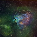 M17 Swan Nebula Hubble Palette Ha 260min  OIII 80min  SII 120min