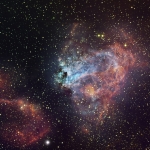 M17 Swan Nebula  Hubble Pallet  Ha 2Hrs  OIII 80min  SII 120min  