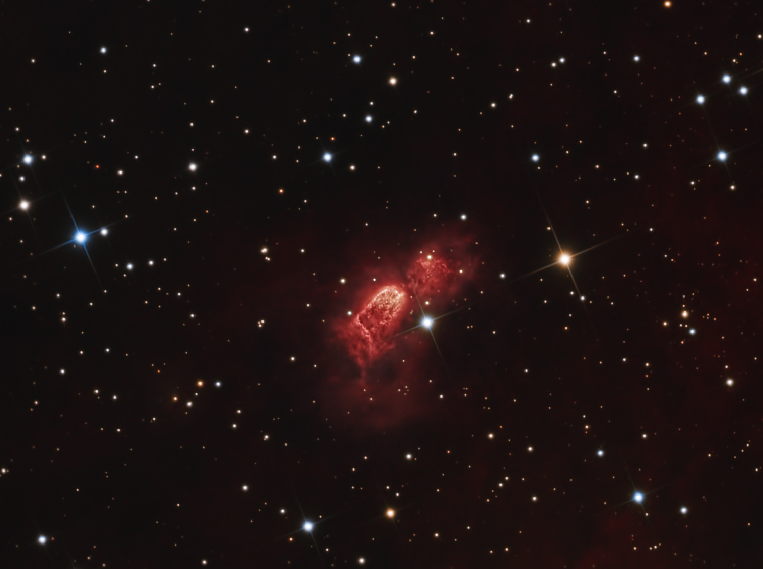 Sh2-106 Hourglass Nebula.